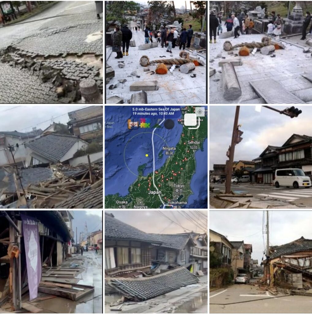 Earthquake in japan 2024 भूकंप से दहला जापान 7.6 की तीव्रता, सुनामी का भी अलर्ट जारी